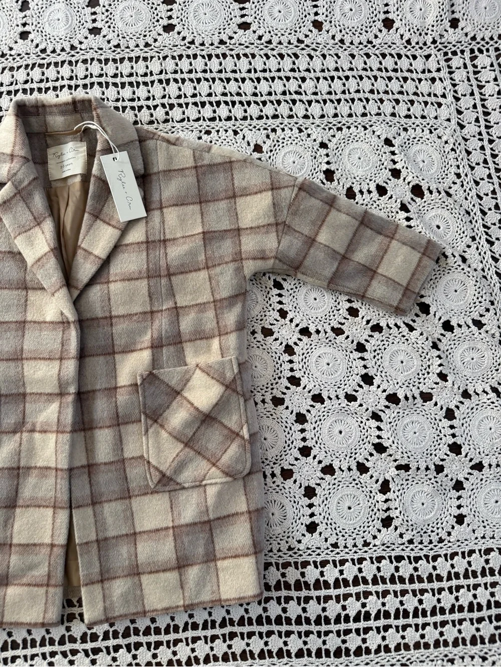 NWT Rylee & Cru Rustic Plaid Longline Coat Girls 2-3Y